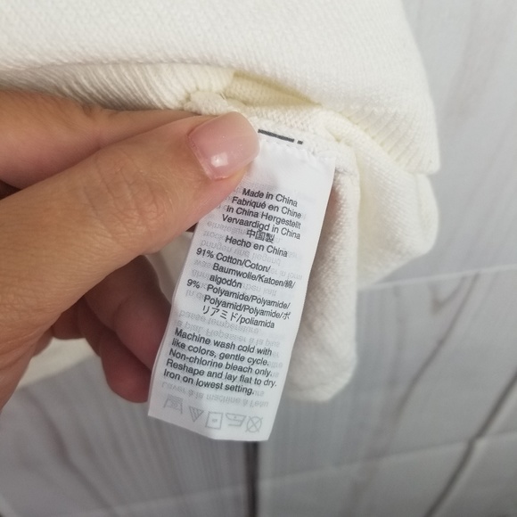 NWT Madewell Ruffle Sleeve Sweater Tee Ivory - Picture 7 of 7